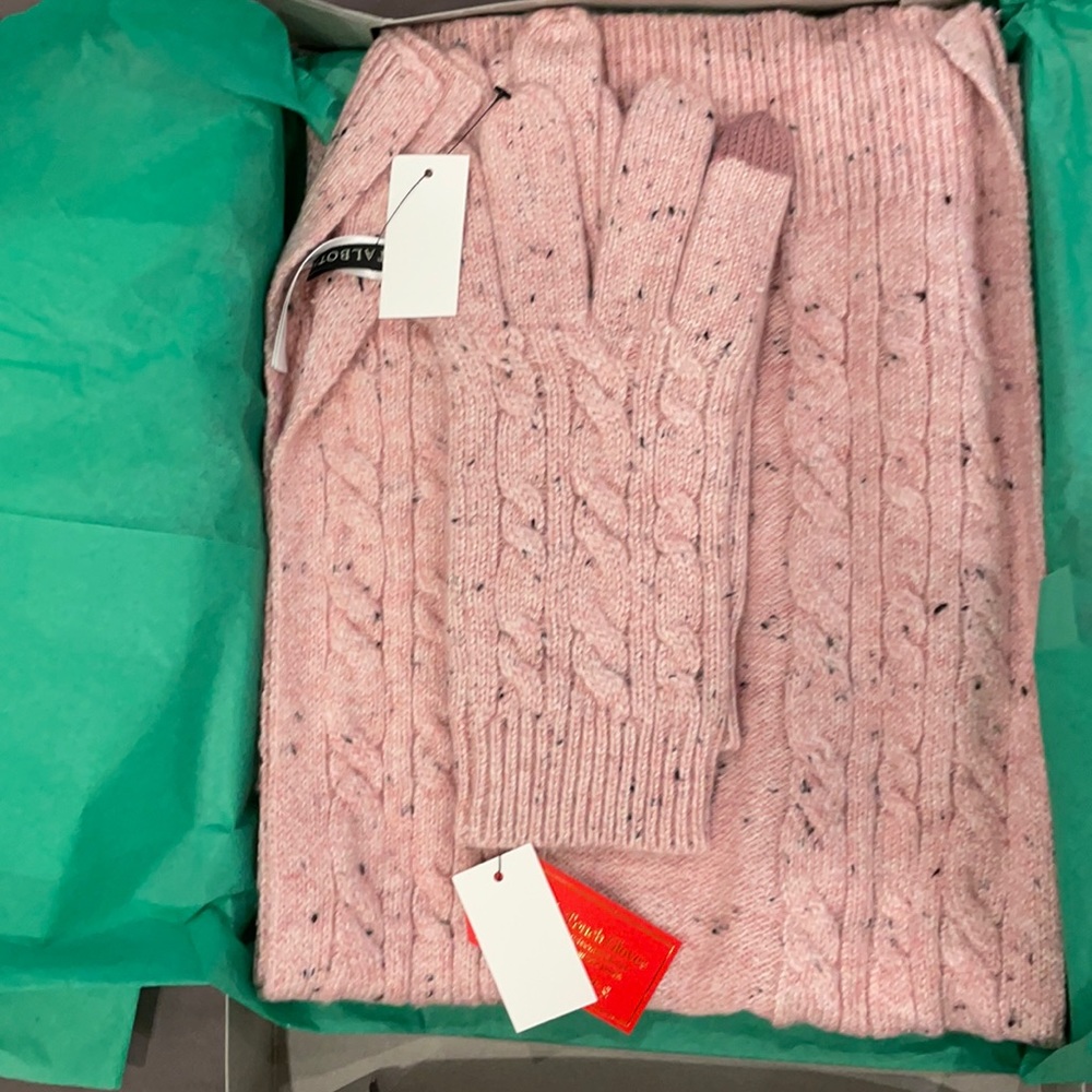 Brand New Talbots Scarf and Gloves Set